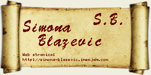 Simona Blažević vizit kartica